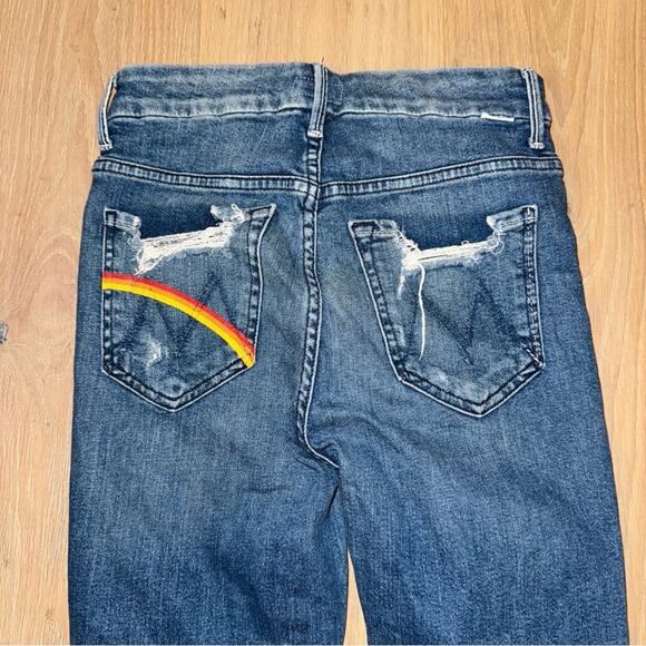 MOTHER High Waisted Looker Ankle Chew Dancing The Hula 26 - Picture 9 of 12